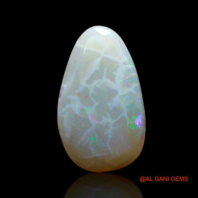 4.00 Cts Natural Australian Fire Opal Loose Gemstone Pear Cabochon 17x10x4 mm AF-310