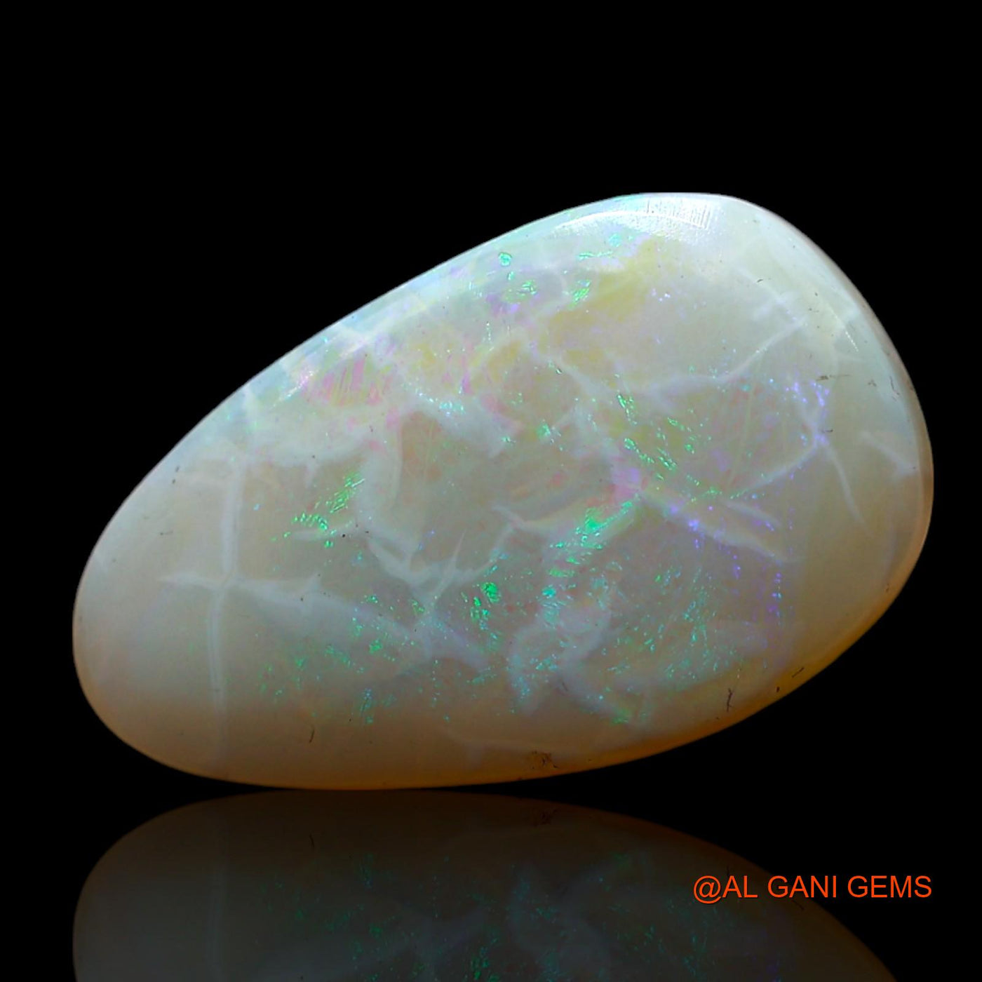 4.00 Cts Natural Australian Fire Opal Loose Gemstone Pear Cabochon 17x10x4 mm AF-310