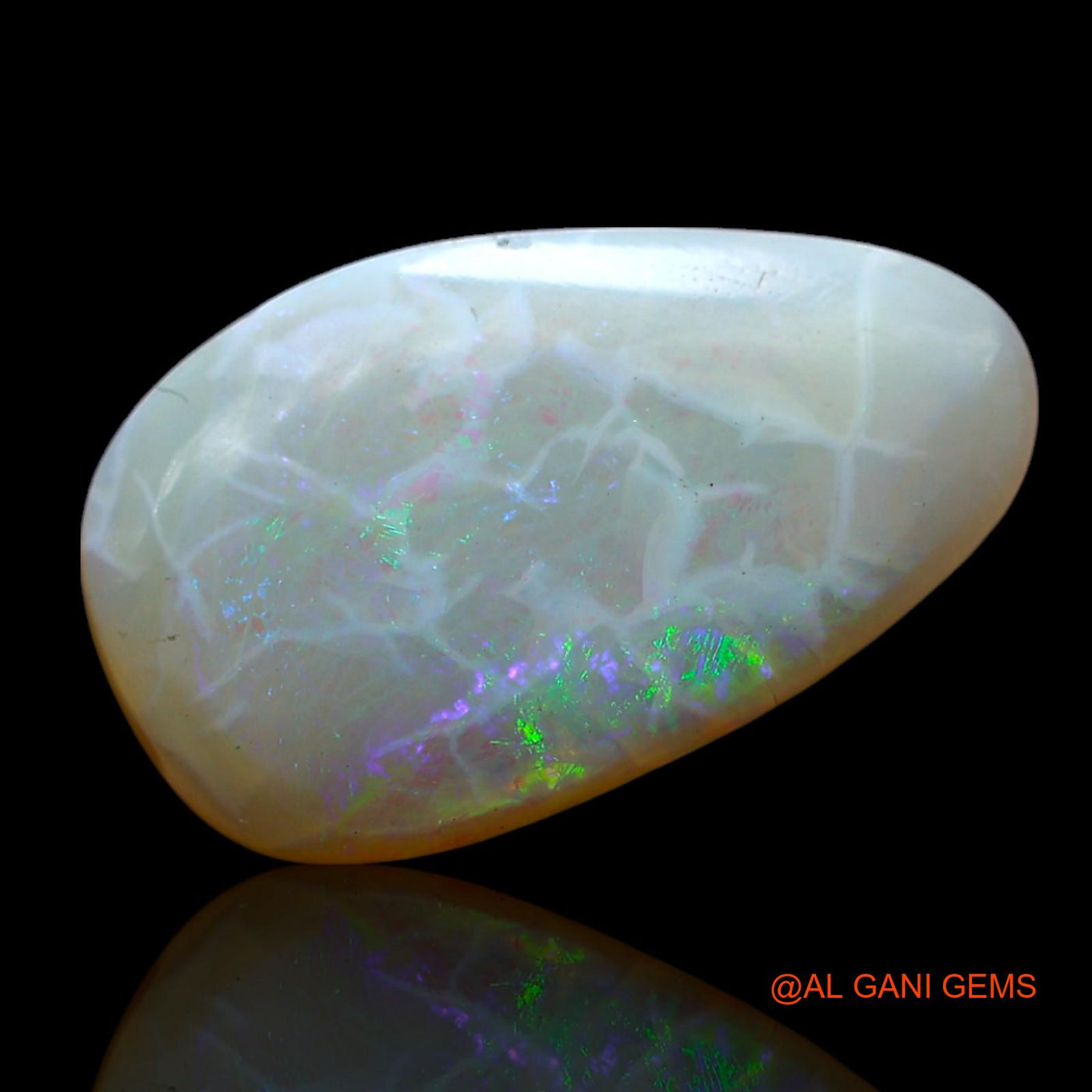 4.00 Cts Natural Australian Fire Opal Loose Gemstone Pear Cabochon 17x10x4 mm AF-310