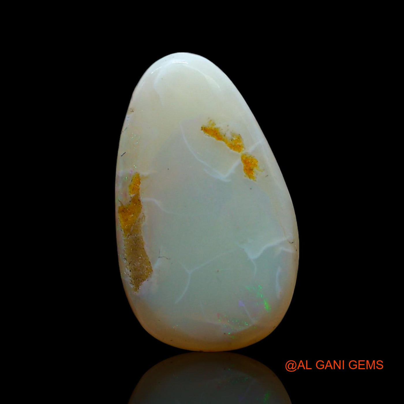 4.00 Cts Natural Australian Fire Opal Loose Gemstone Pear Cabochon 17x10x4 mm AF-310