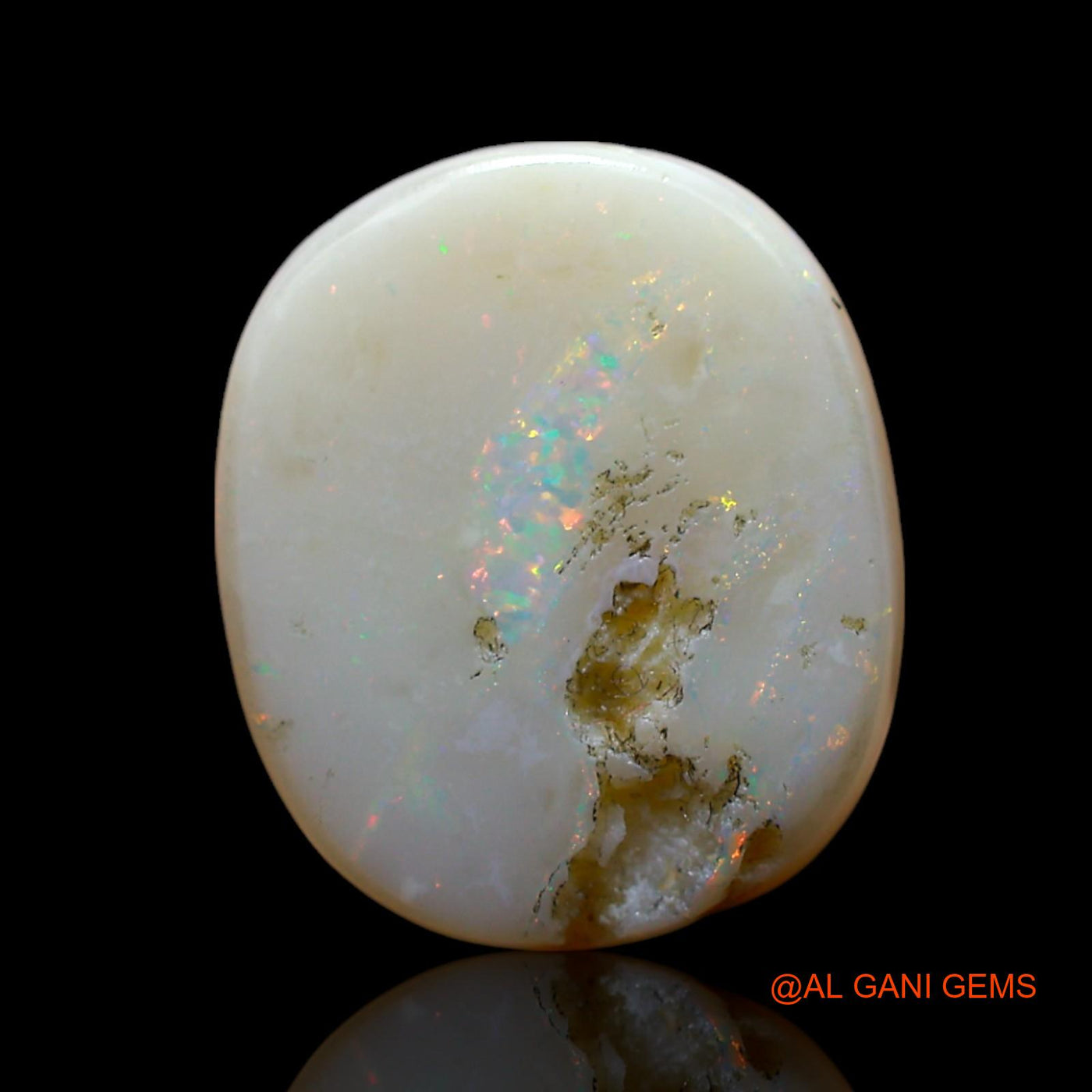Natural Untreated Fire Opal Loose Gemstone Oval Cabochon From Australia 7.00 Cts 16x13x4 mm AF-311