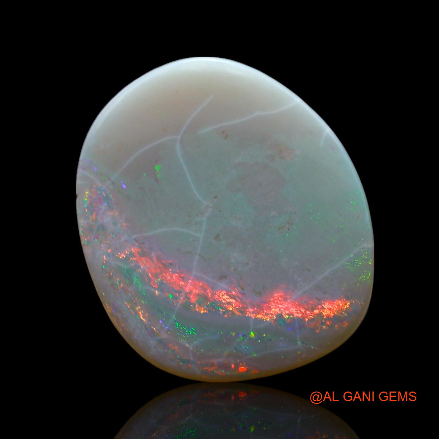 Natural Fire Opal Gemstone 3.00 Cts Loose Fancy Cabochon From Australia 16x13x2 mm AF-316
