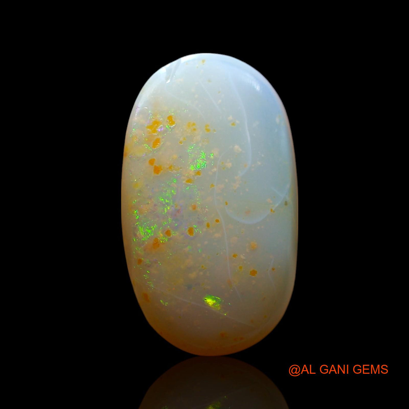 4.00 Cts Unheated Australian Fire Opal Loose Gemstone Oval Cabochon Natural 17x10x4 mm AF-319