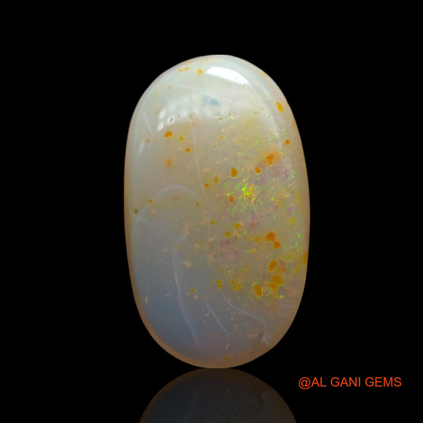 4.00 Cts Unheated Australian Fire Opal Loose Gemstone Oval Cabochon Natural 17x10x4 mm AF-319