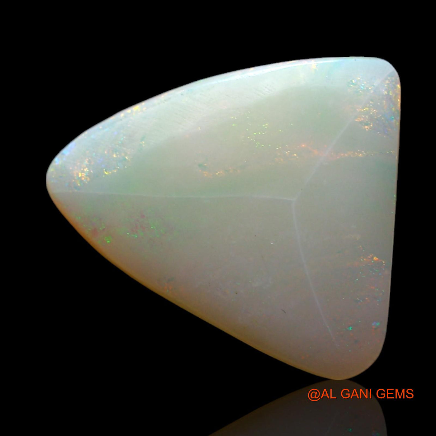 2.00 Cts Natural Australian Fire Opal Loose Gemstone Trillion Cabochon 13x12x2 mm AF-327