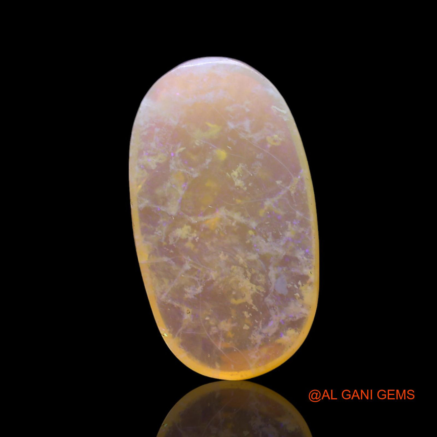 4.00 Cts Natural Australian Fire Opal Loose Gemstone Oval Cabochon 17x9x3 mm AF-328