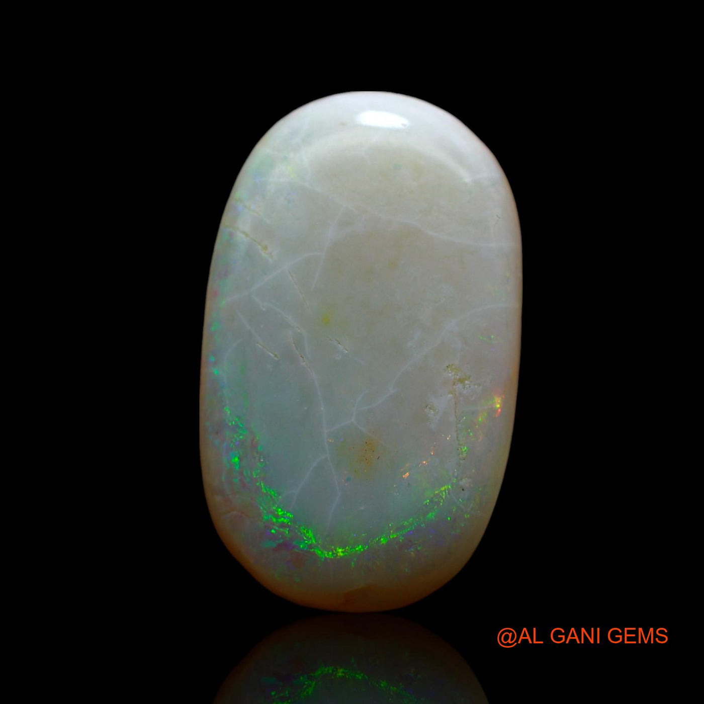 8.00 Cts Natural Australian Fire Opal Oval Cabochon Loose Gemstone For Jewelry 21x12x4 mm AF-32