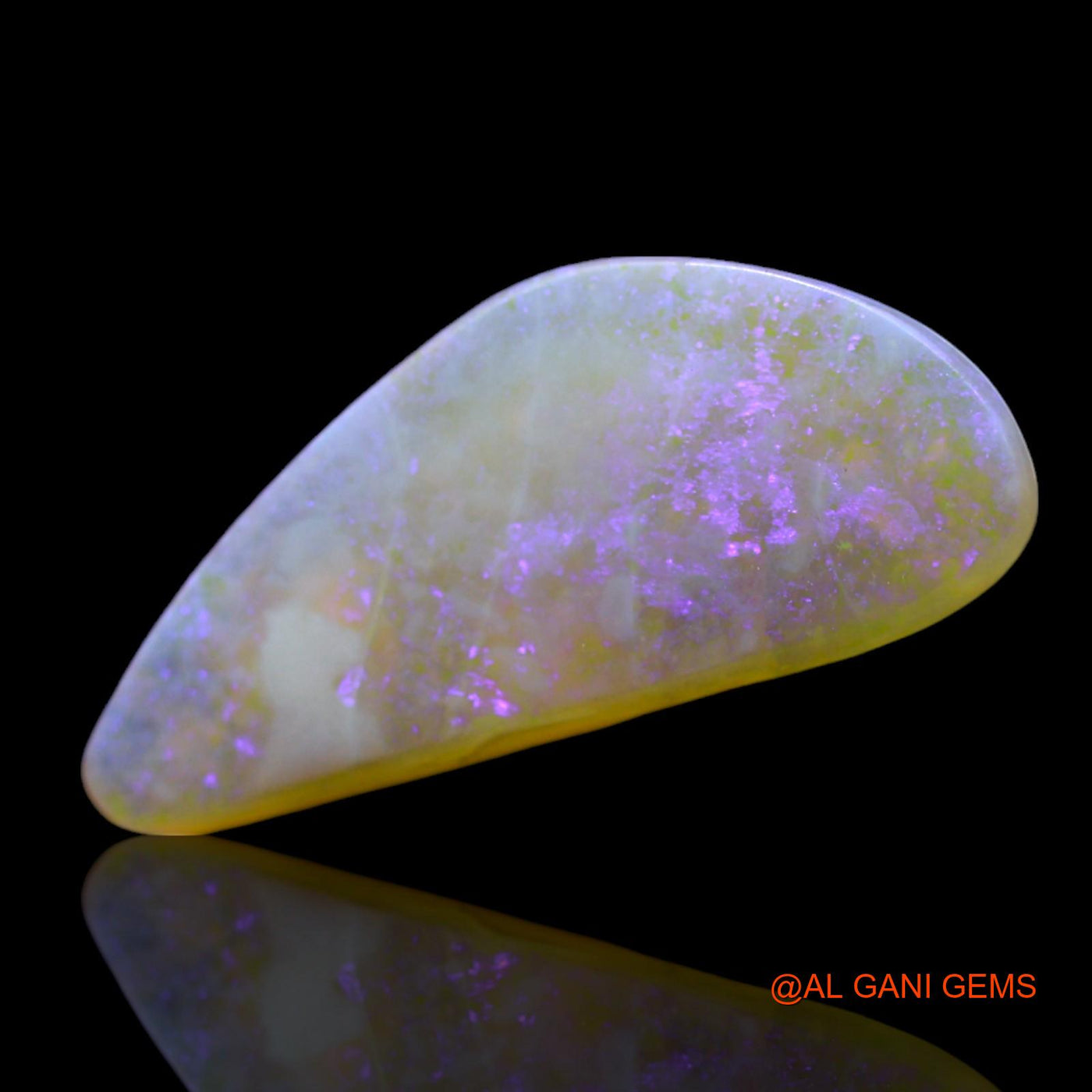 2.00 Cts Natural Australian Fire Opal Loose Gemstone Fancy Cabochon 17x7x2 mm AF-330