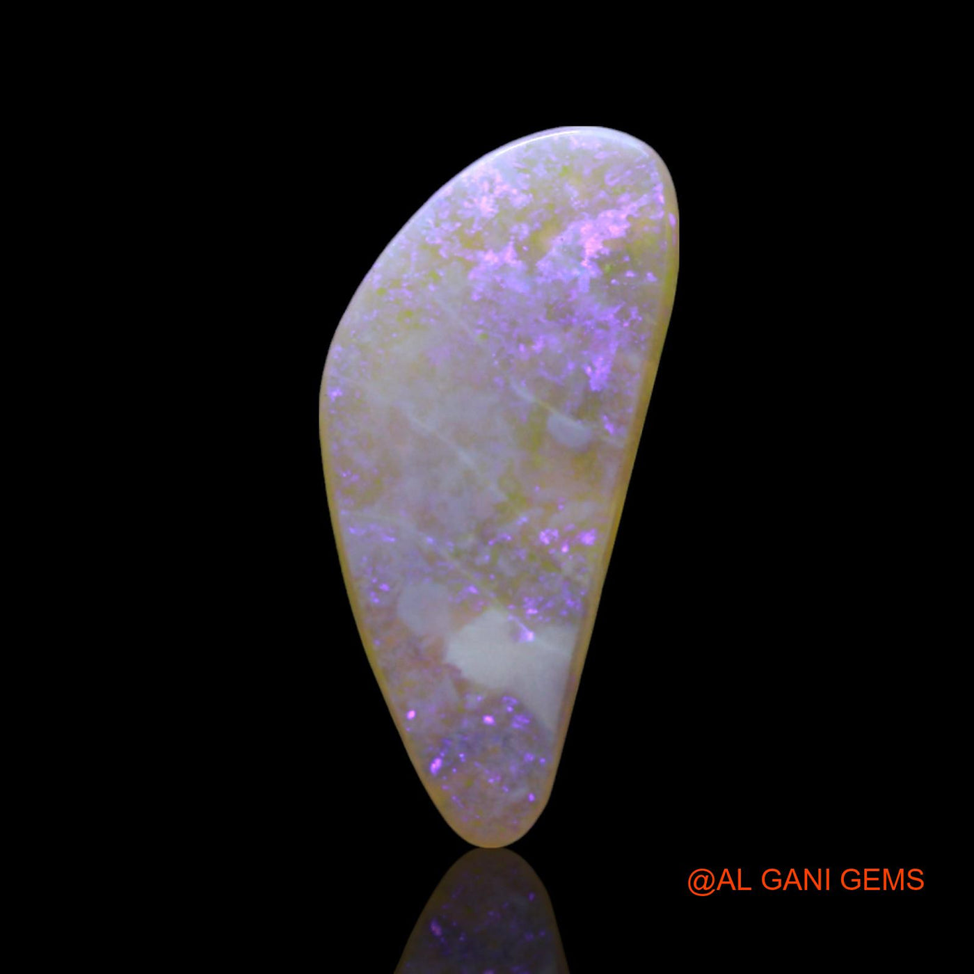2.00 Cts Natural Australian Fire Opal Loose Gemstone Fancy Cabochon 17x7x2 mm AF-330