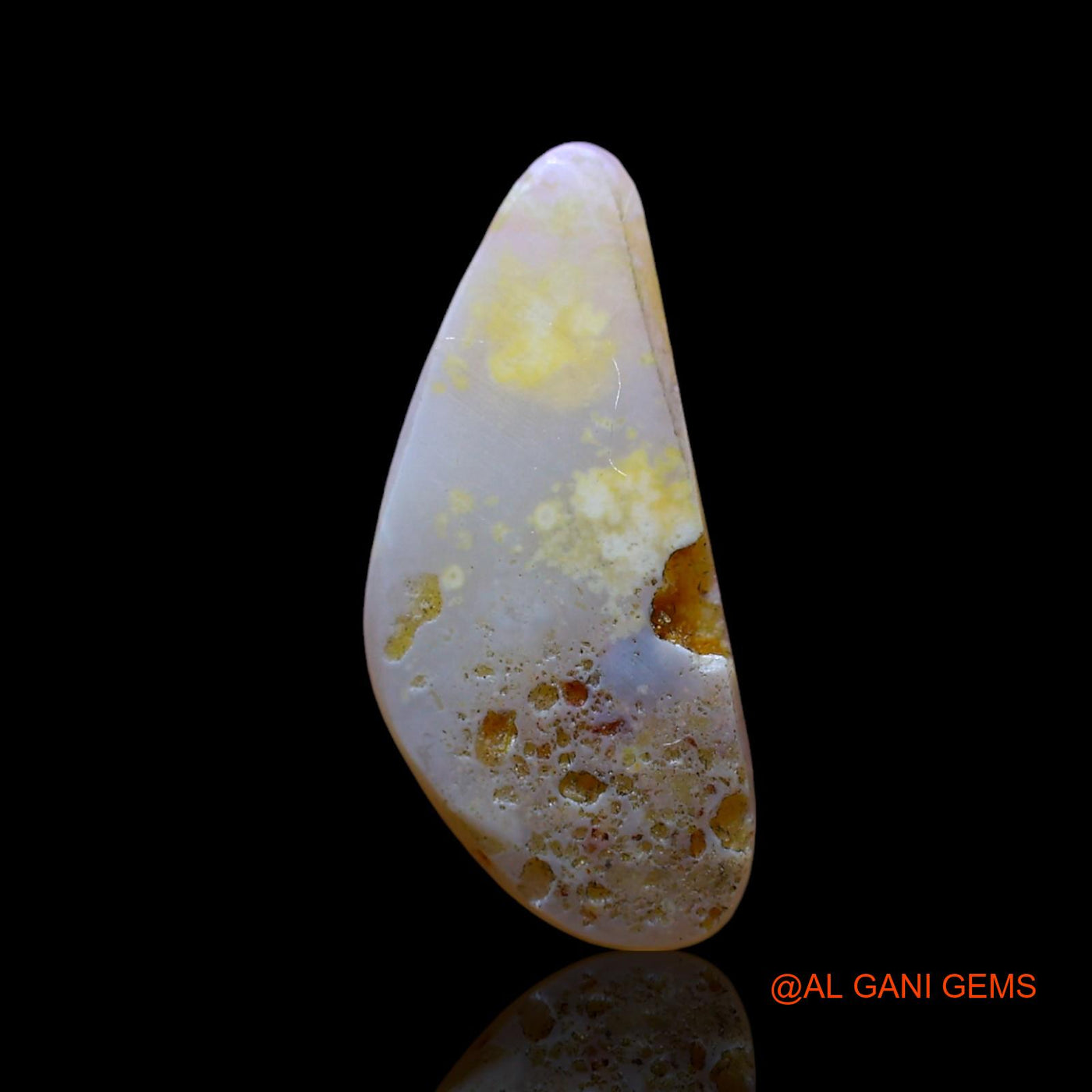 2.00 Cts Natural Australian Fire Opal Loose Gemstone Fancy Cabochon 17x7x2 mm AF-330