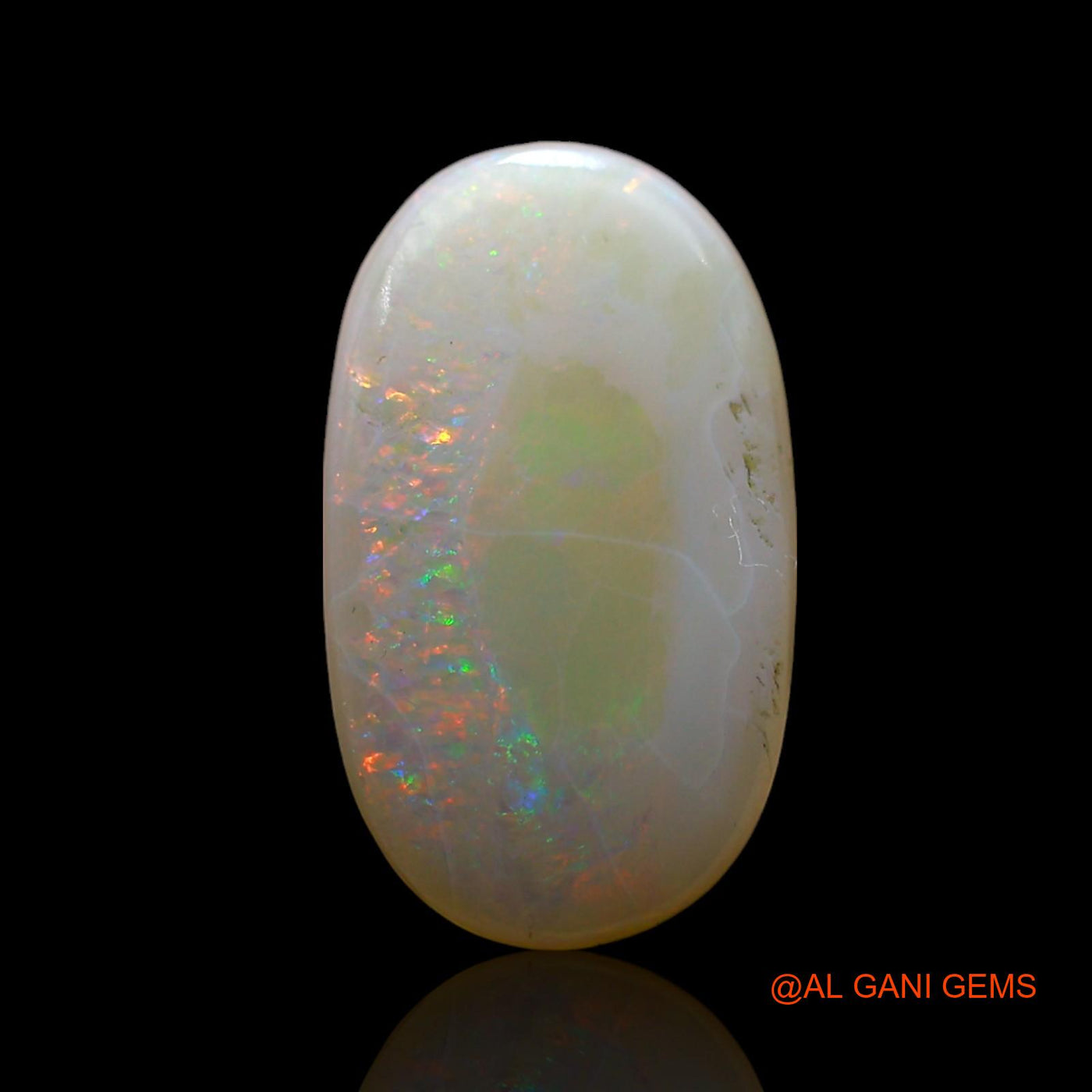 Natural Fire Opal Gemstone 3.00 Cts Loose Oval Cabochon From Australia 15x9x3 mm AF-337