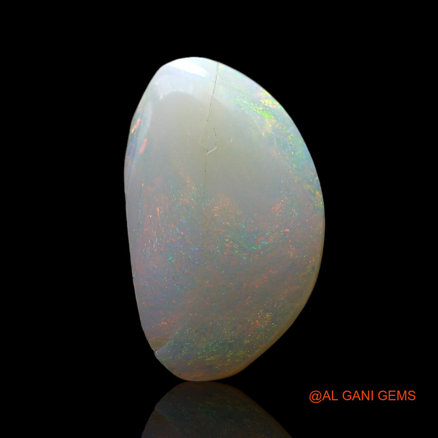 3.00 Cts Natural Australian Fire Opal Loose Gemstone Fancy Cabochon 15x9x3 mm AF-338