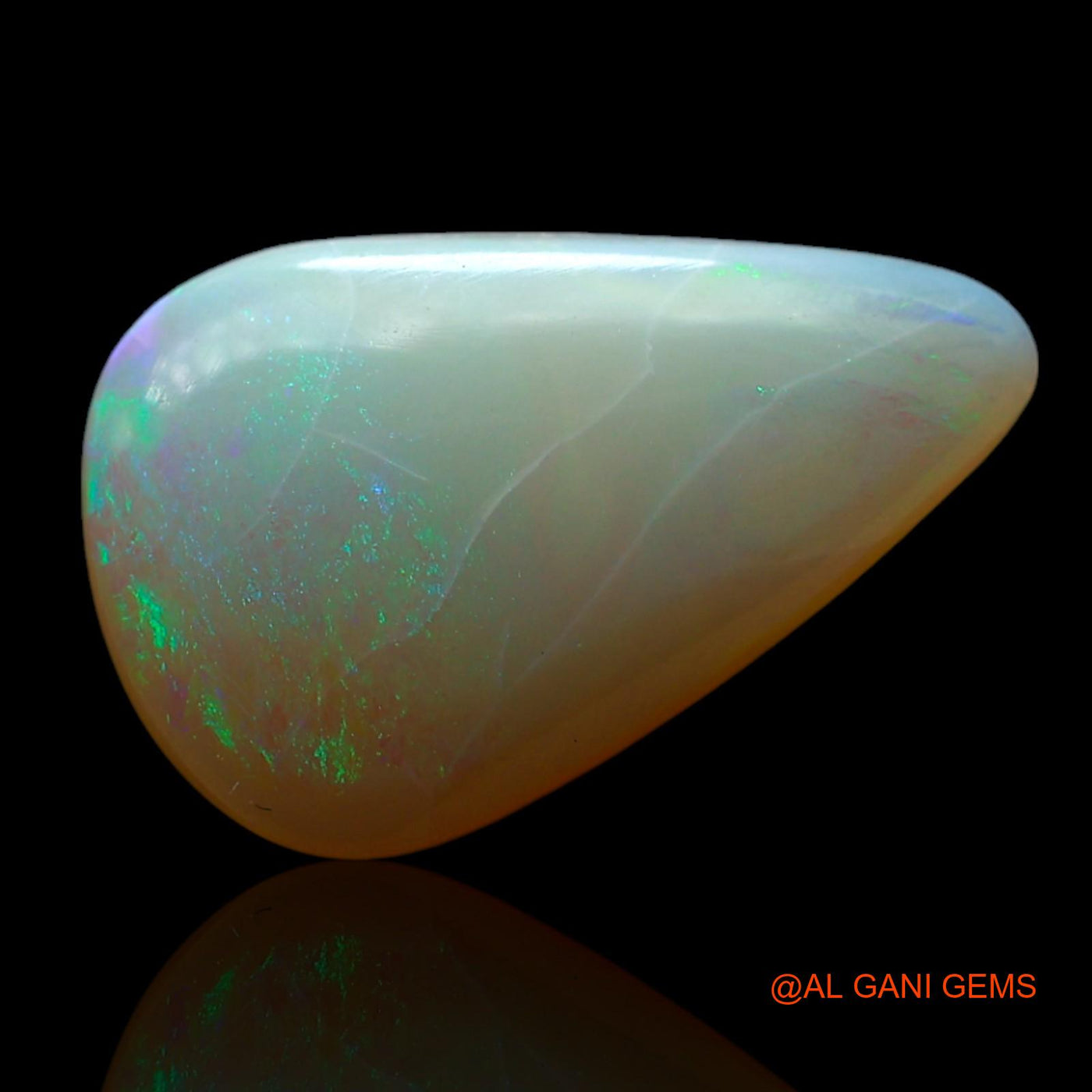 2.00 Cts Natural Australian Fire Opal Loose Gemstone Pear Cabochon 15x9x3 mm AF-339