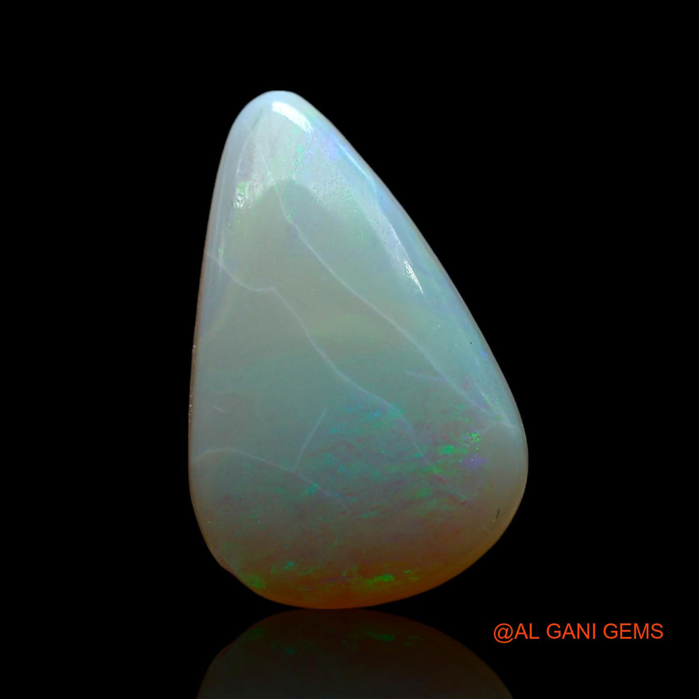 2.00 Cts Natural Australian Fire Opal Loose Gemstone Pear Cabochon 15x9x3 mm AF-339