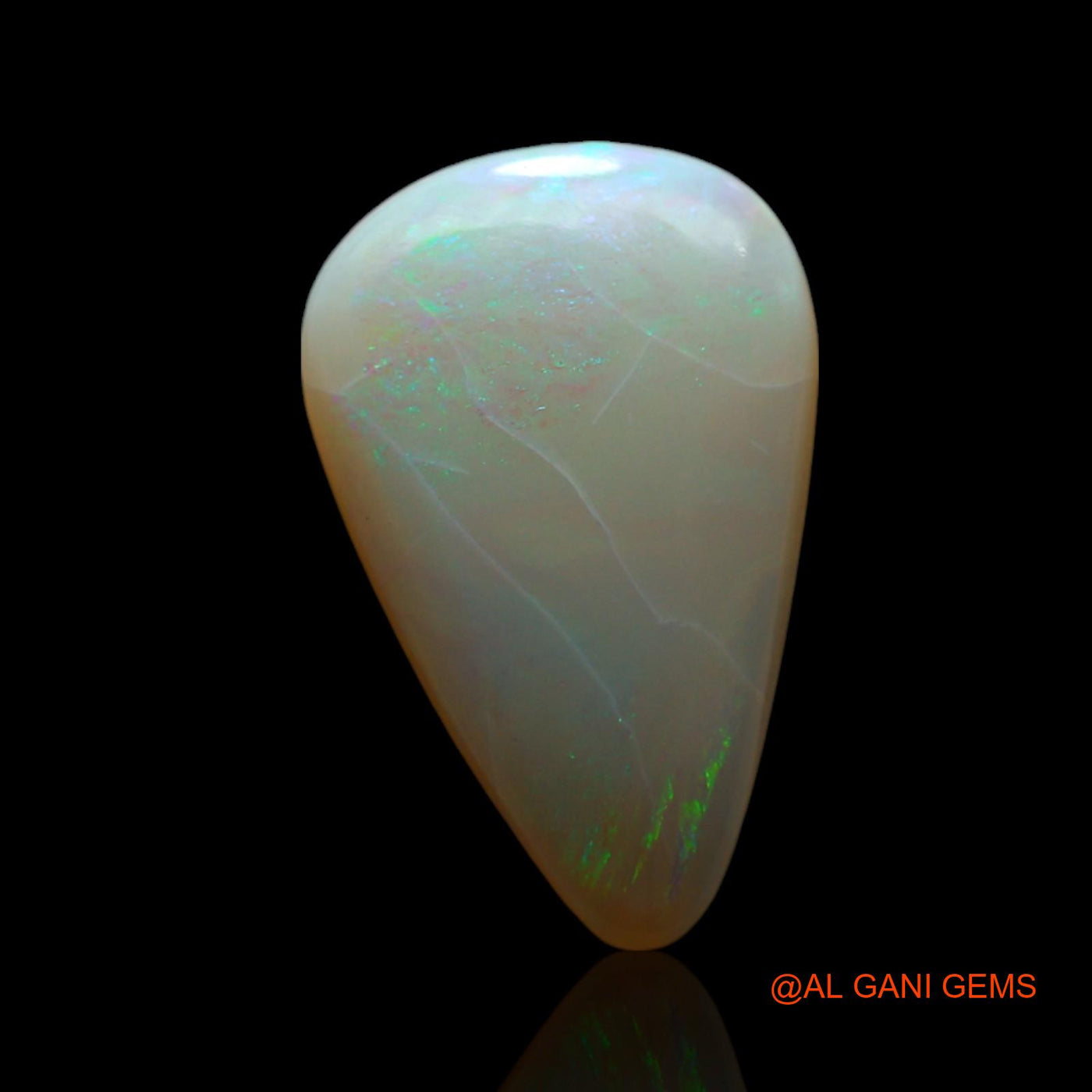 2.00 Cts Natural Australian Fire Opal Loose Gemstone Pear Cabochon 15x9x3 mm AF-339