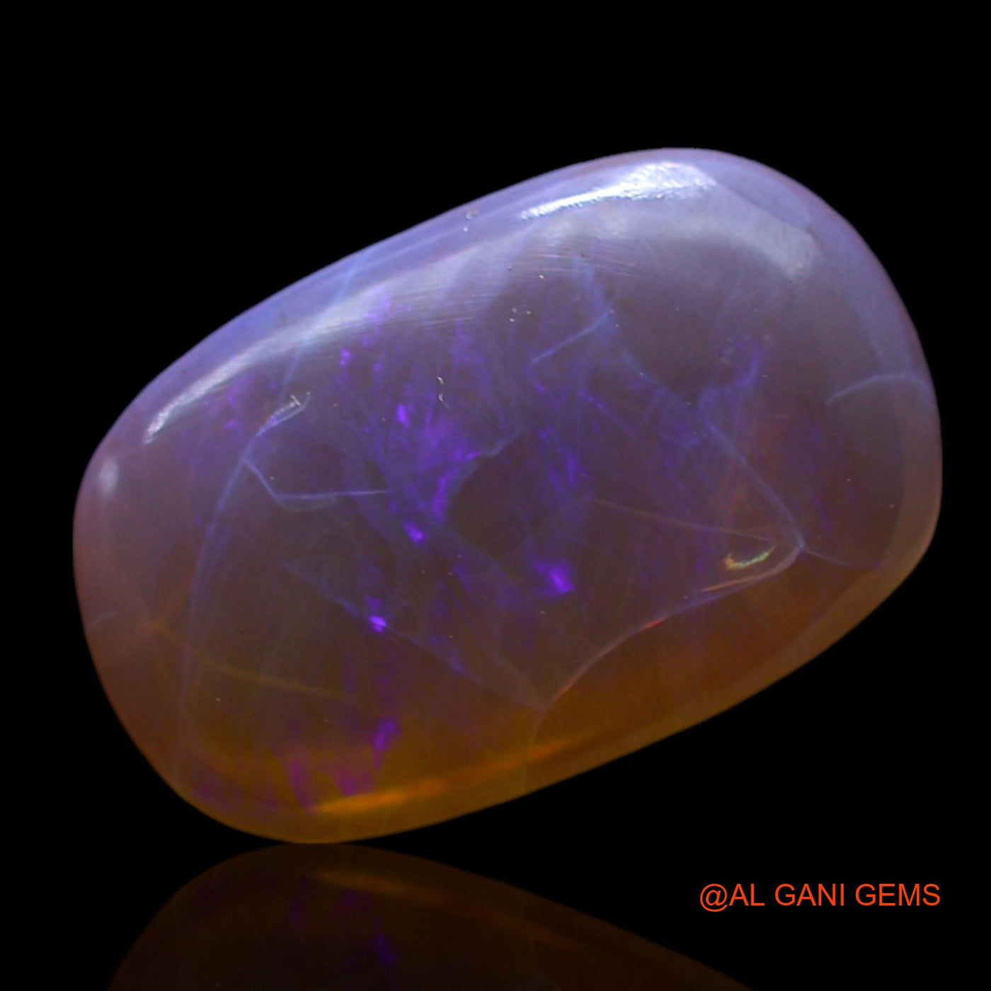 Natural Untreated Fire Opal Loose Gemstone Oval Cabochon From Australia 3.00 Cts 15x9x3 mm AF-340