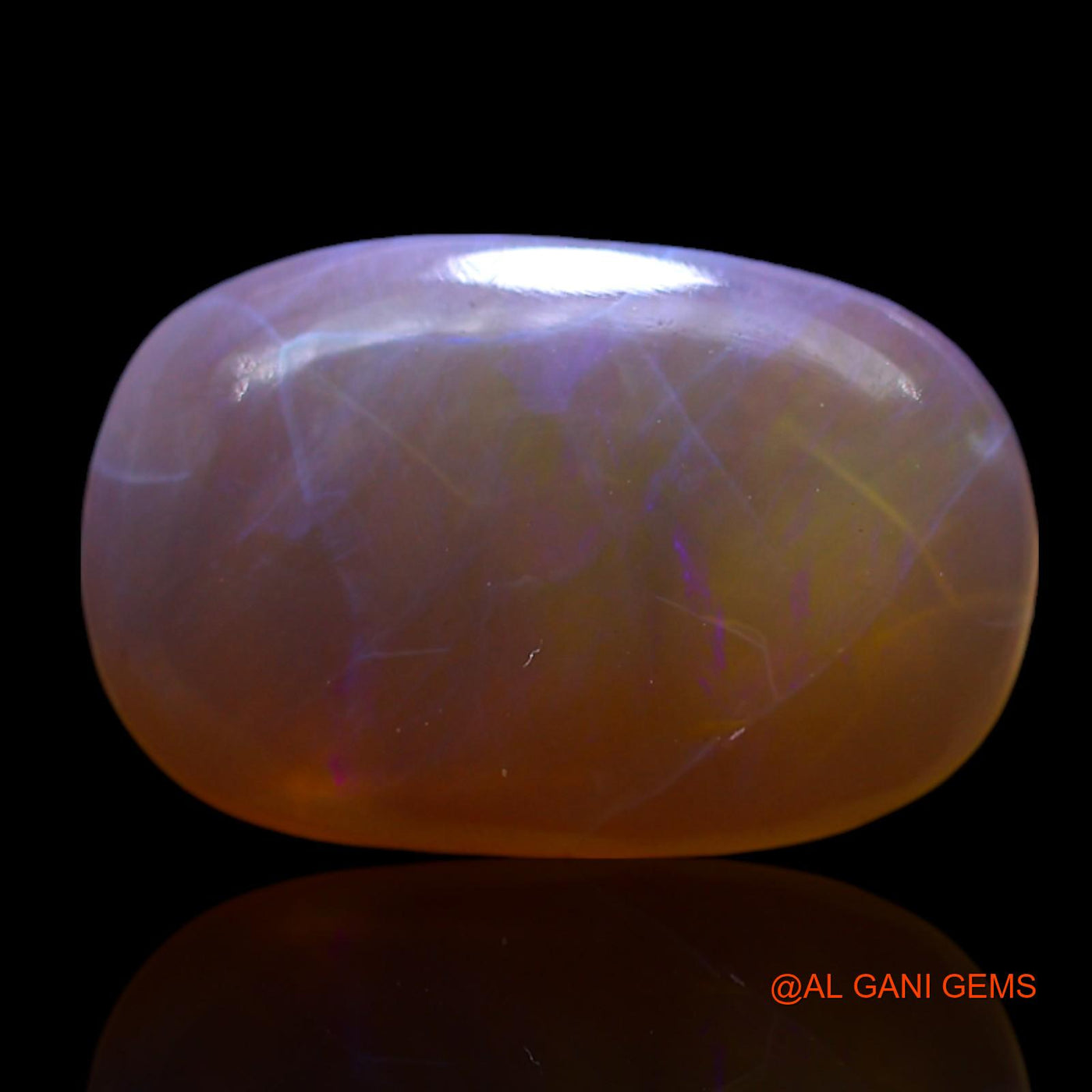 Natural Untreated Fire Opal Loose Gemstone Oval Cabochon From Australia 3.00 Cts 15x9x3 mm AF-340