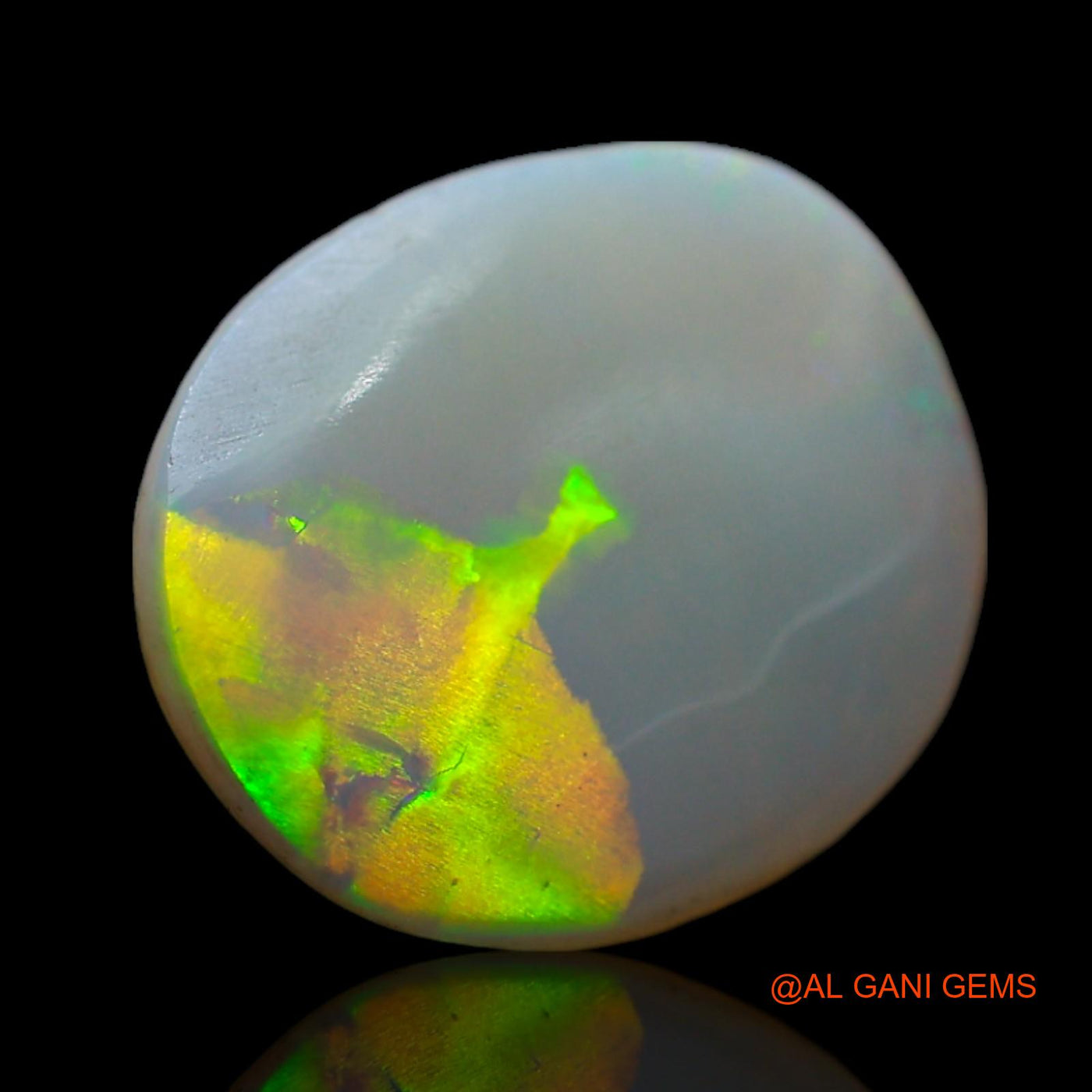 1.00 Cts Unheated Australian Fire Opal Loose Gemstone Oval Cabochon Natural 13x10x1 mm AF-341