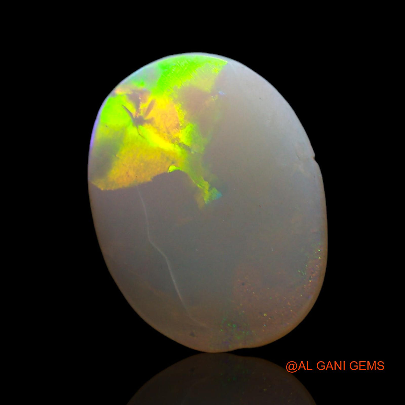 1.00 Cts Unheated Australian Fire Opal Loose Gemstone Oval Cabochon Natural 13x10x1 mm AF-341