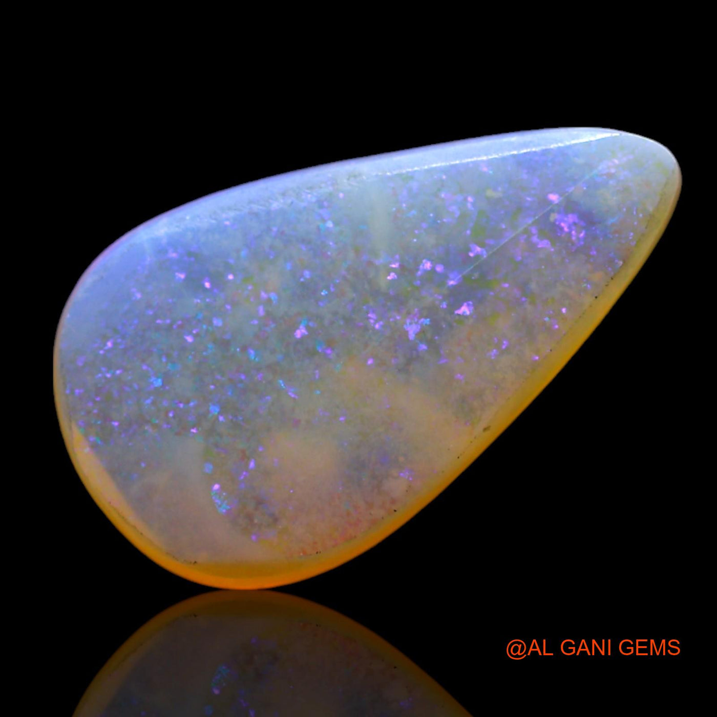 2.00 Cts Natural Australian Fire Opal Loose Gemstone Pear Cabochon 15x9x2 mm AF-344