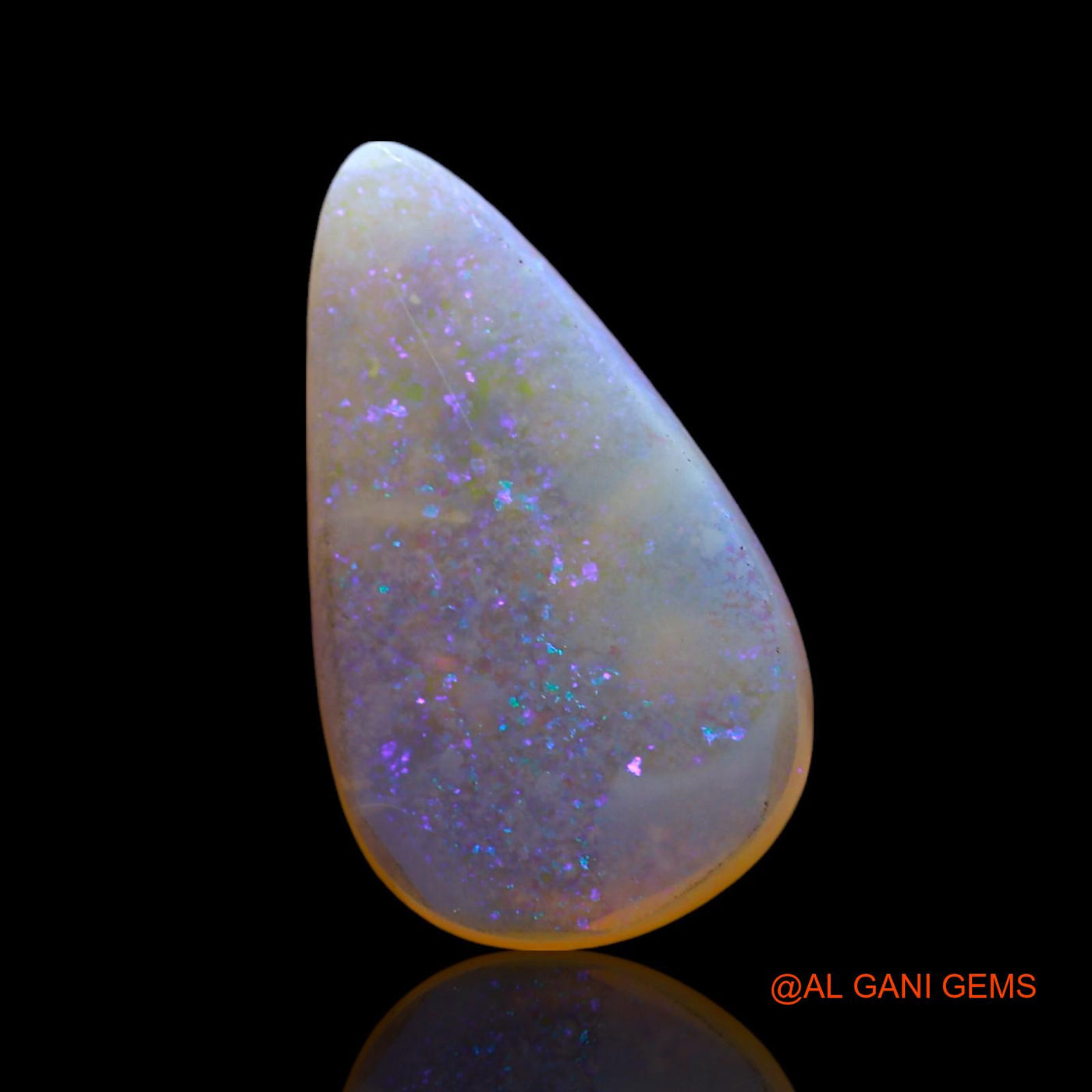 2.00 Cts Natural Australian Fire Opal Loose Gemstone Pear Cabochon 15x9x2 mm AF-344