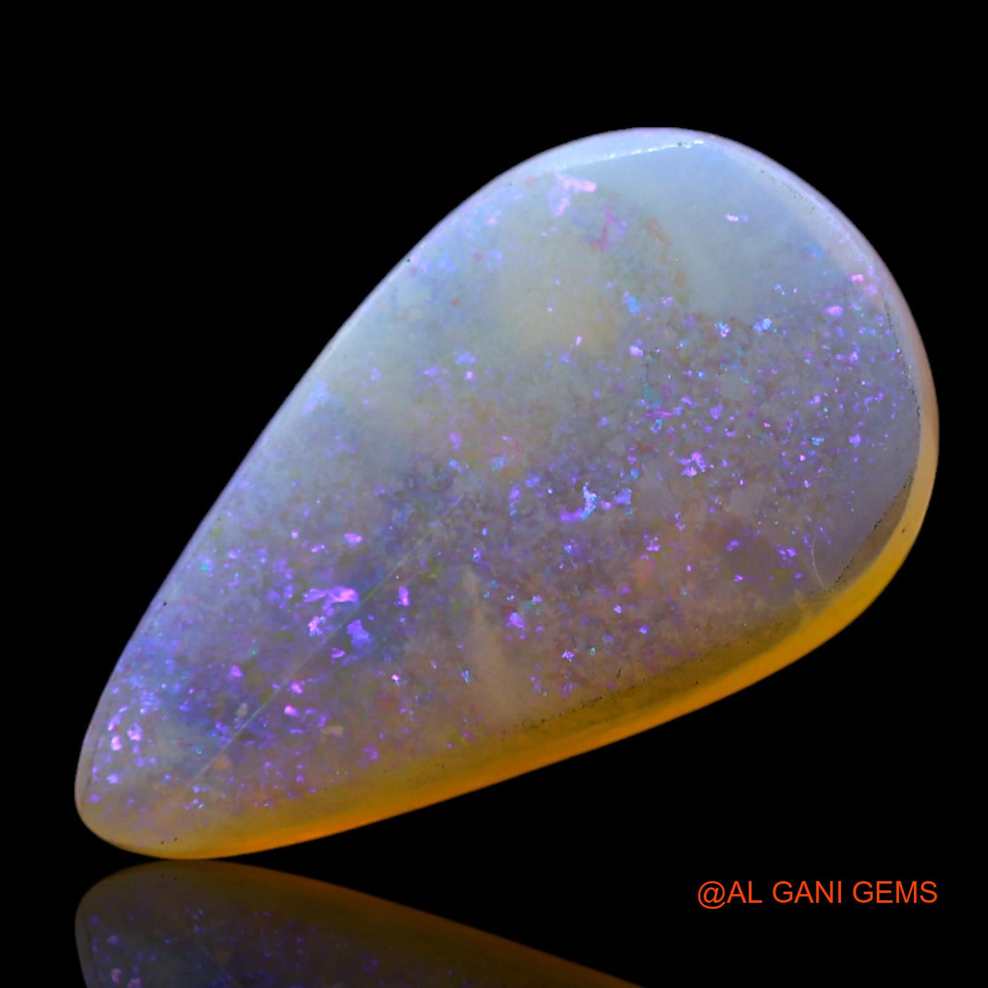 2.00 Cts Natural Australian Fire Opal Loose Gemstone Pear Cabochon 15x9x2 mm AF-344