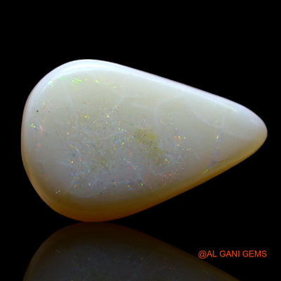 3.00 Cts Unheated Australian Fire Opal Loose Gemstone Pear Cabochon Natural 14x9x4 mm AF-349
