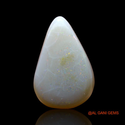 3.00 Cts Unheated Australian Fire Opal Loose Gemstone Pear Cabochon Natural 14x9x4 mm AF-349