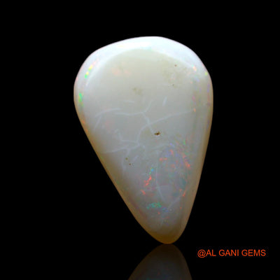 3.00 Cts Unheated Australian Fire Opal Loose Gemstone Pear Cabochon Natural 14x9x4 mm AF-349
