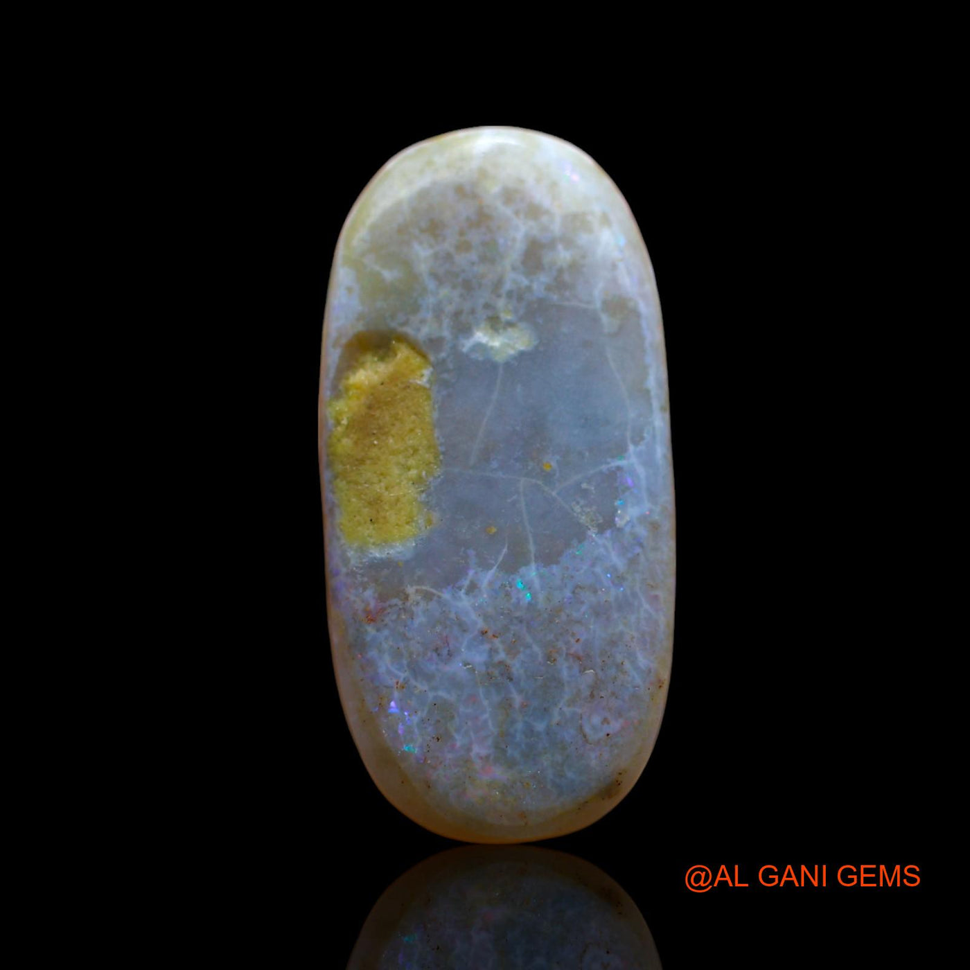 7.00 Cts Natural Australian Fire Opal Loose Gemstone Oval Cabochon 21x10x4 mm AF-34