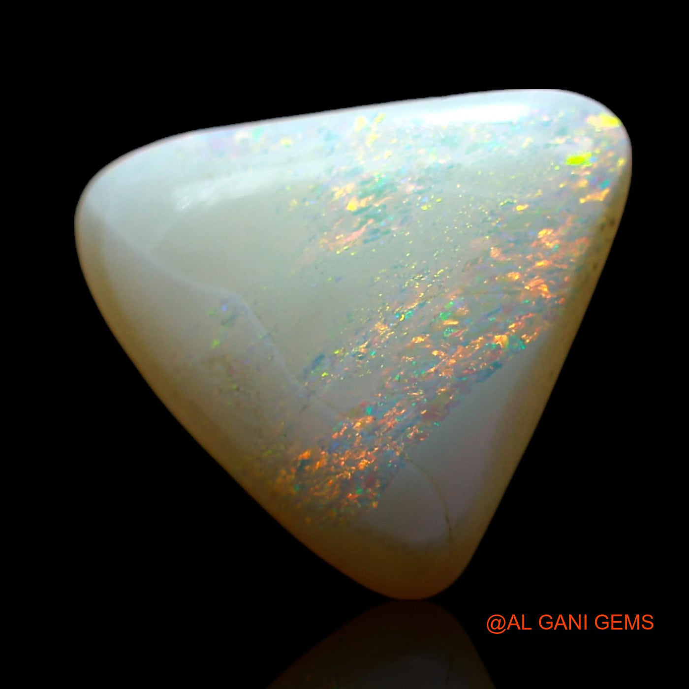 3.00 Cts Natural Australian Fire Opal Loose Gemstone Trillion Cabochon 12x11x4 mm AF-351