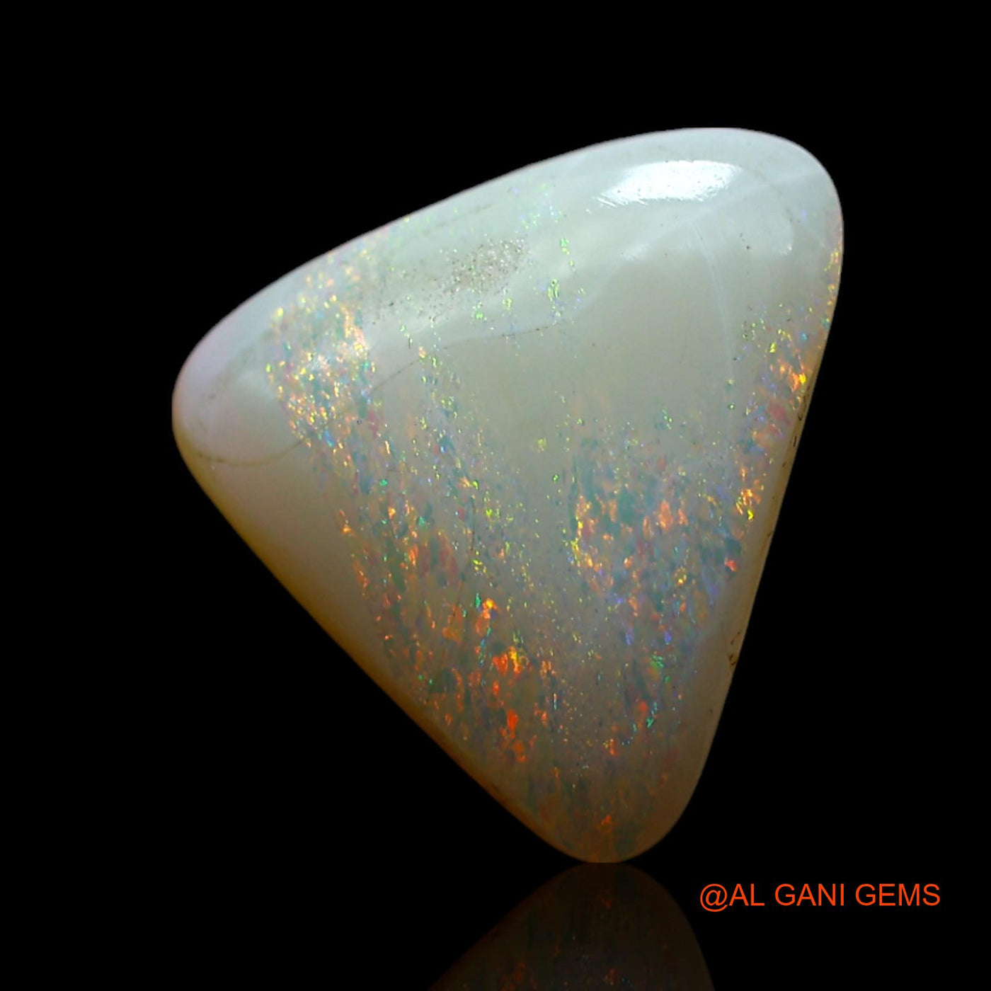 3.00 Cts Natural Australian Fire Opal Loose Gemstone Trillion Cabochon 12x11x4 mm AF-351