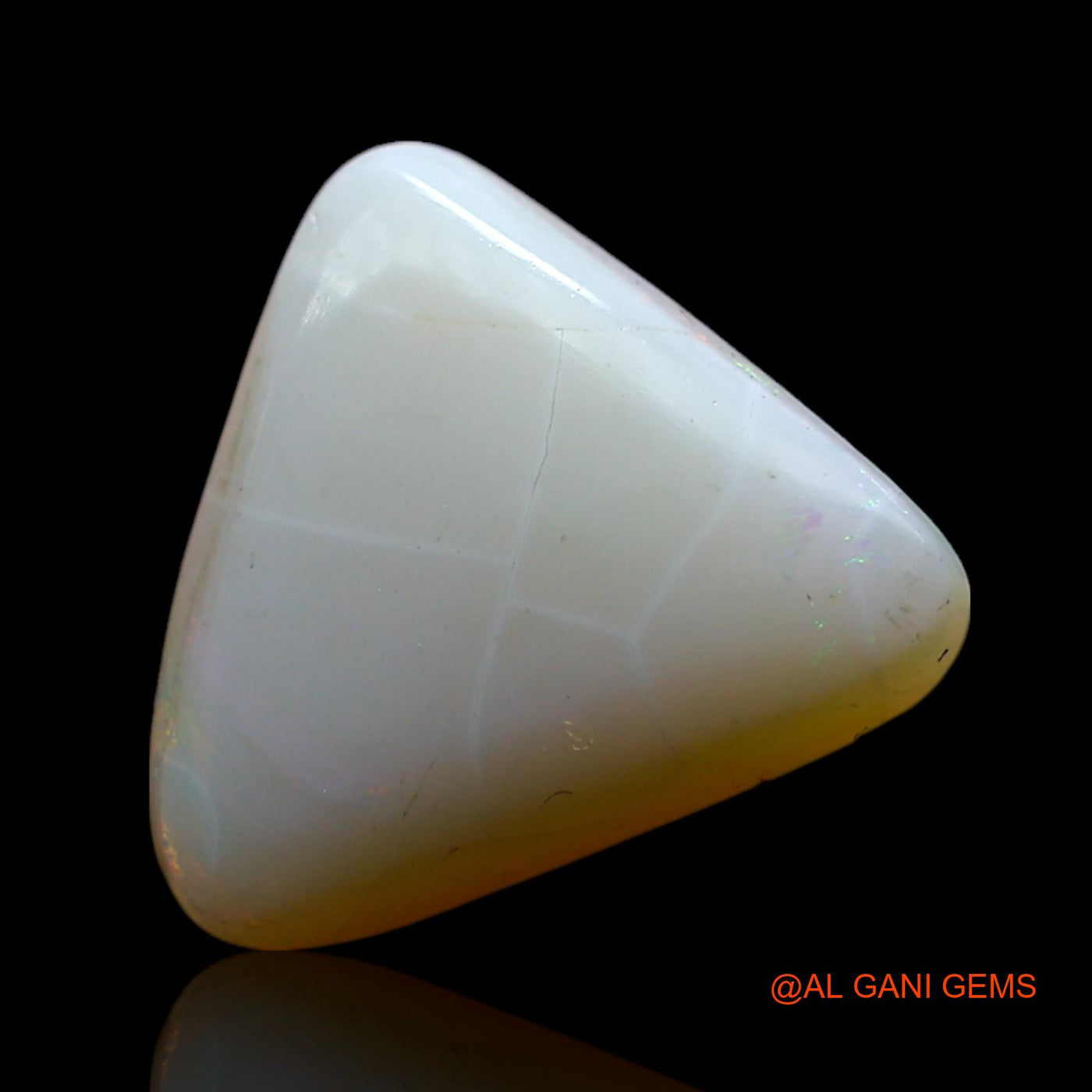 3.00 Cts Natural Australian Fire Opal Loose Gemstone Trillion Cabochon 12x11x4 mm AF-351