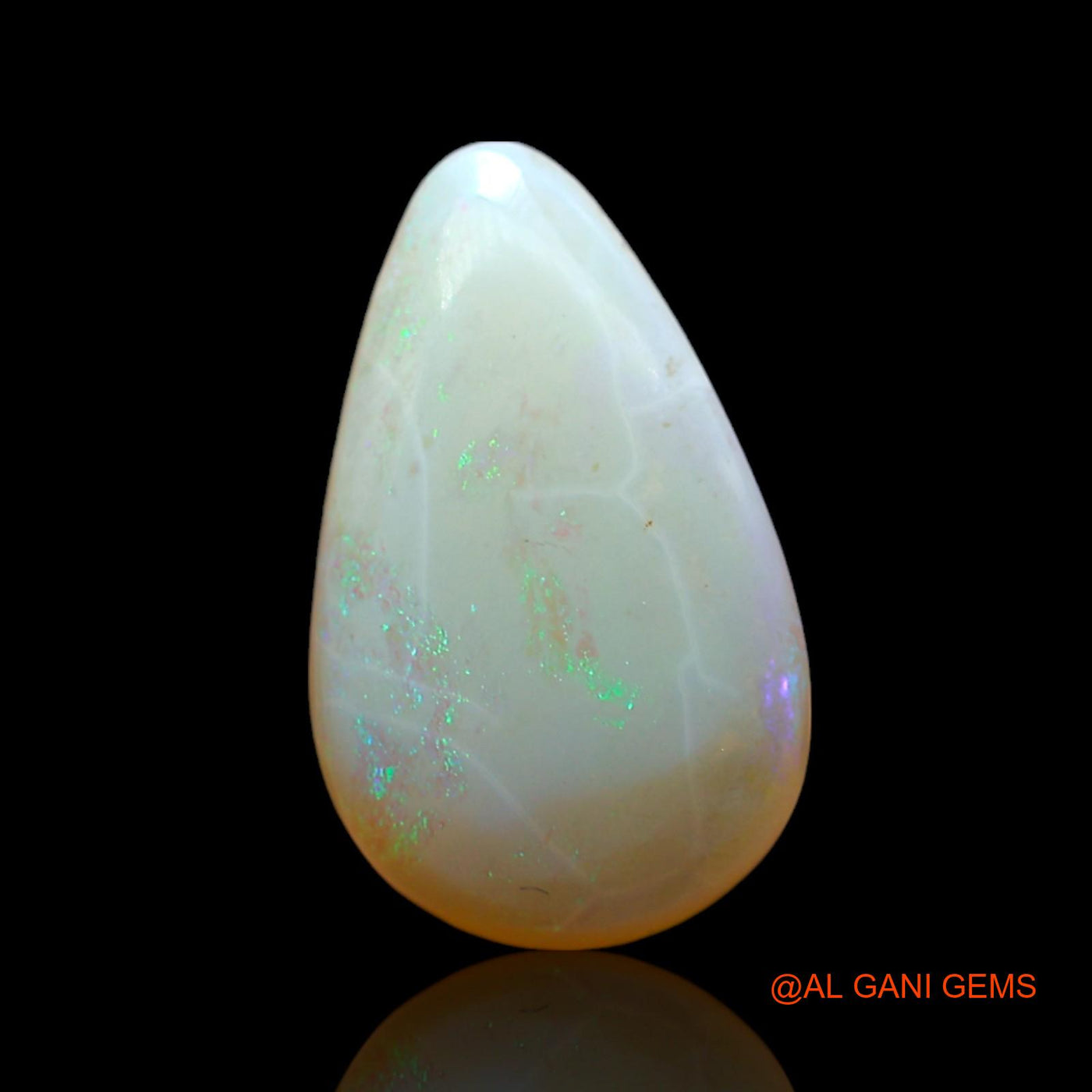 2.00 Cts Natural Australian Fire Opal Pear Cabochon Loose Gemstone For Jewelry 12x9x3 mm AF-357