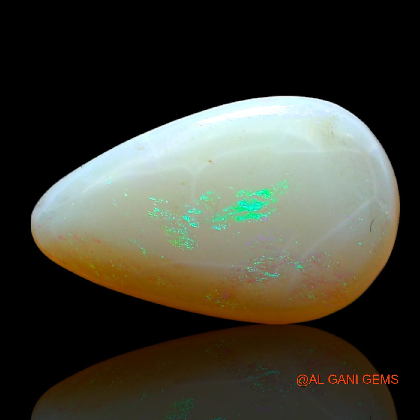 2.00 Cts Natural Australian Fire Opal Pear Cabochon Loose Gemstone For Jewelry 12x9x3 mm AF-357