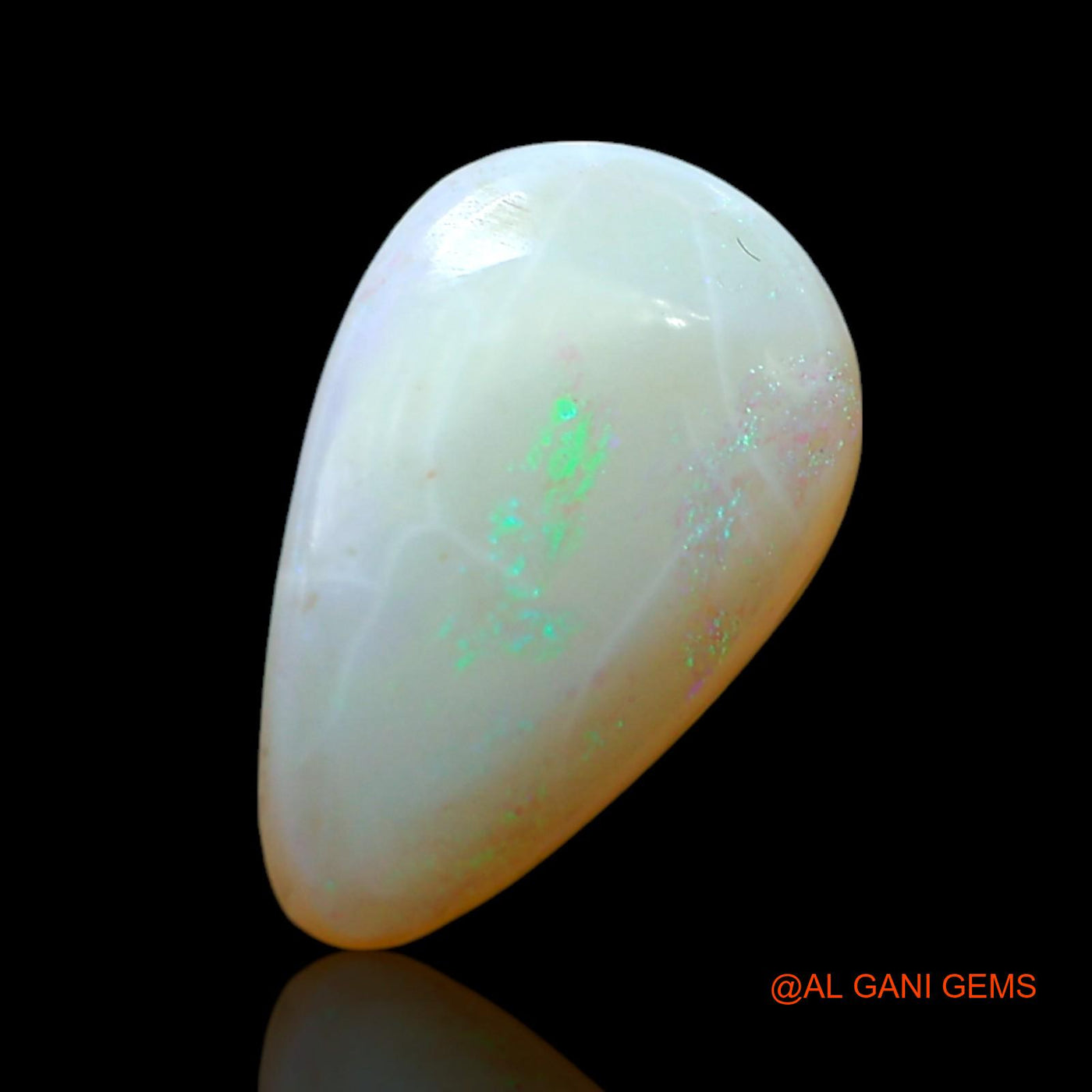2.00 Cts Natural Australian Fire Opal Pear Cabochon Loose Gemstone For Jewelry 12x9x3 mm AF-357
