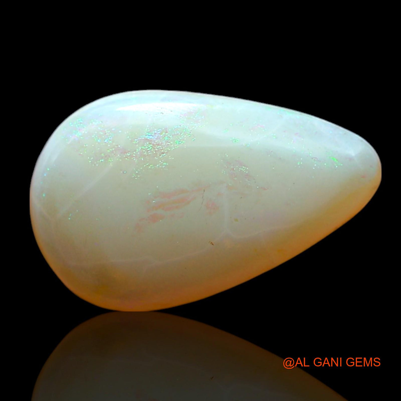 2.00 Cts Natural Australian Fire Opal Pear Cabochon Loose Gemstone For Jewelry 12x9x3 mm AF-357