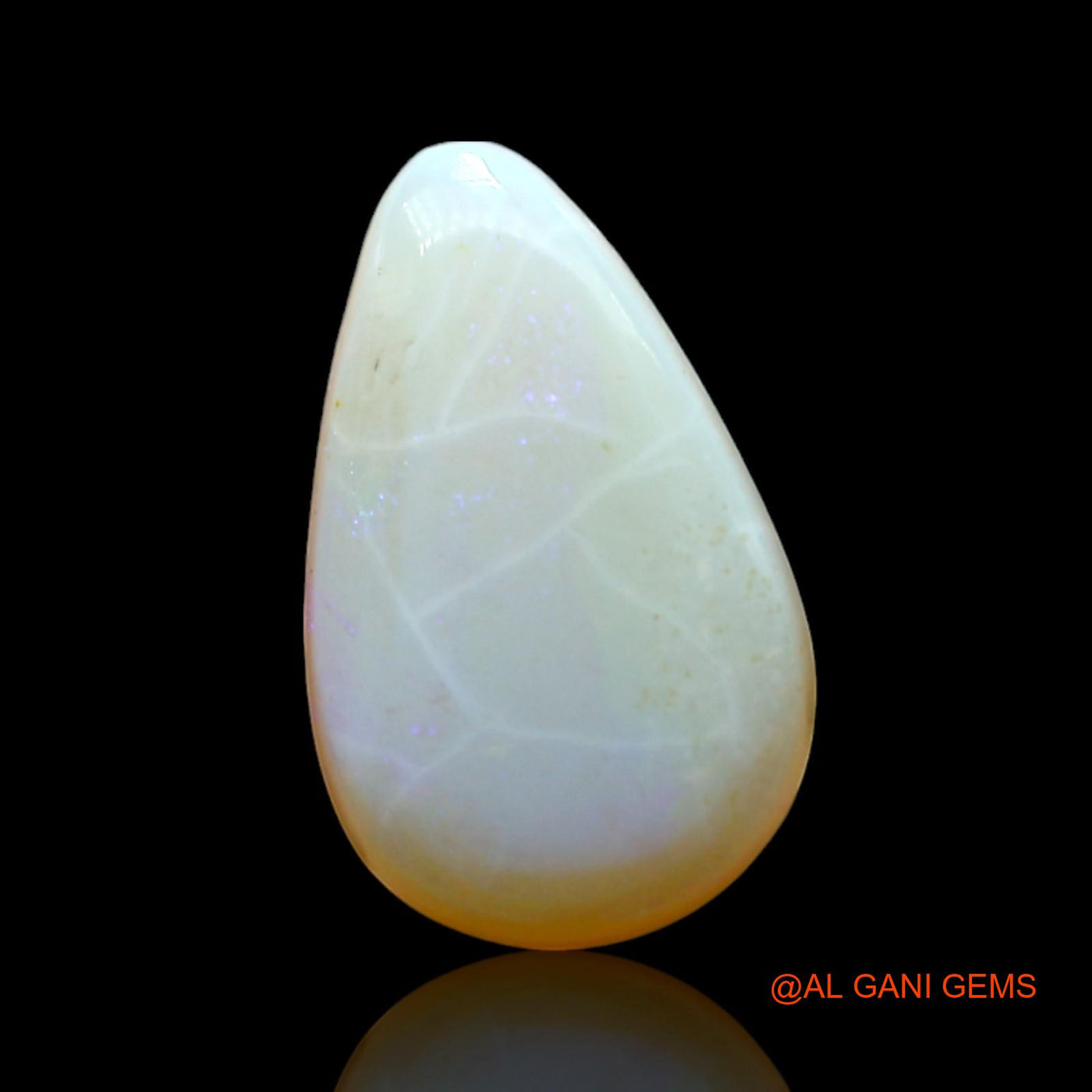2.00 Cts Natural Australian Fire Opal Pear Cabochon Loose Gemstone For Jewelry 12x9x3 mm AF-357