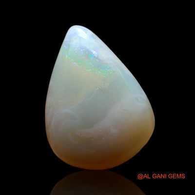 3.00 Cts Natural Australian Fire Opal Loose Gemstone Pear Cabochon 14x10x4 mm AF-358