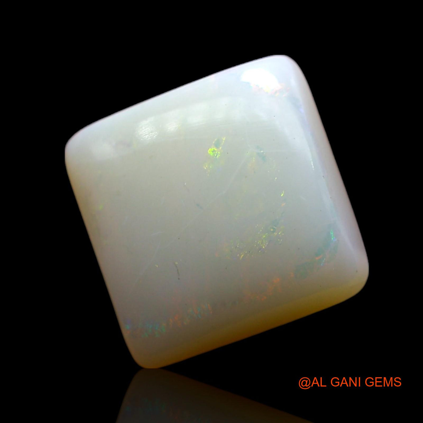 3.00 Cts Natural Australian Fire Opal Square Cabochon Loose Gemstone For Jewelry 11x11x4 mm AF-362