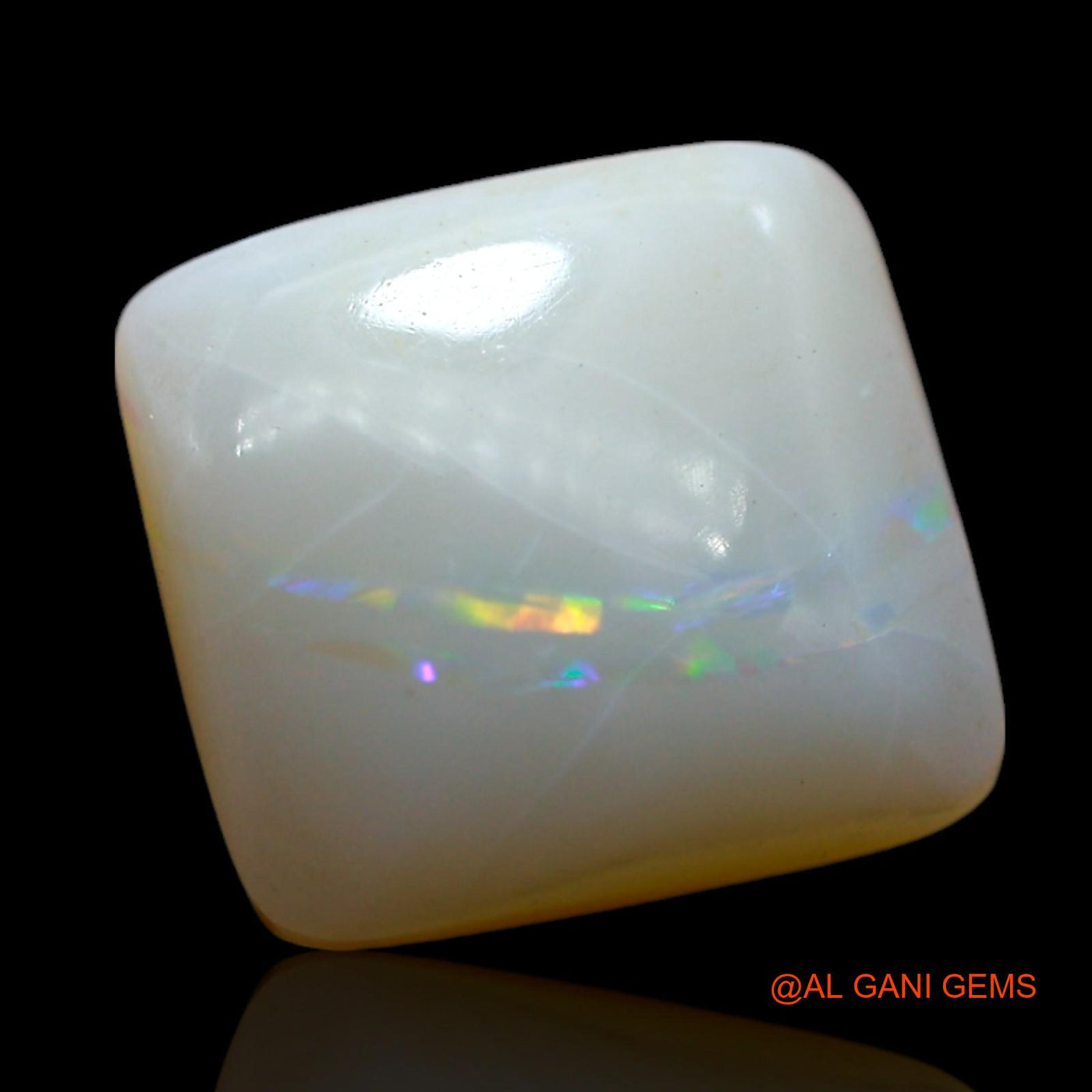 4.00 Cts Natural Australian Fire Opal Loose Gemstone Square Cabochon 11x10x5 mm AF-363