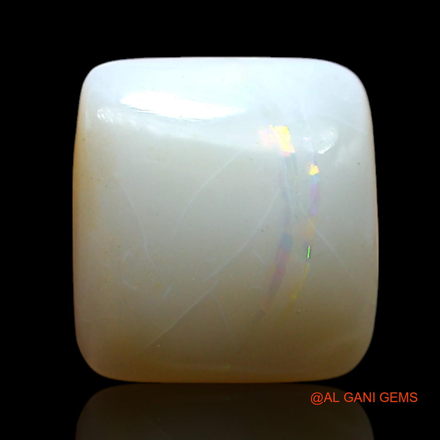 4.00 Cts Natural Australian Fire Opal Loose Gemstone Square Cabochon 11x10x5 mm AF-363