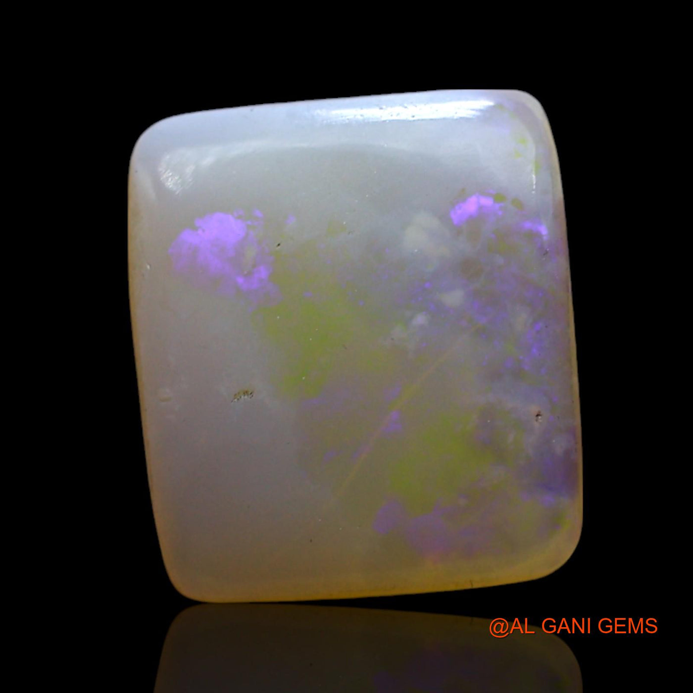 Natural Fire Opal Gemstone 2.00 Cts Loose Square Cabochon From Australia 11x10x2 mm AF-366