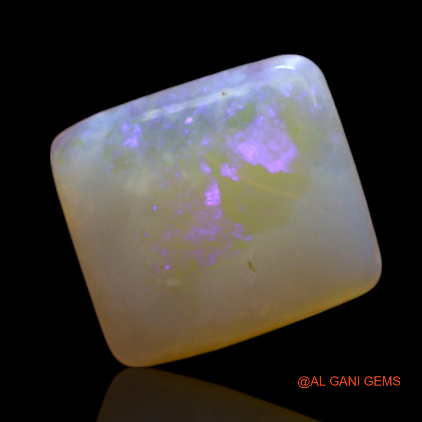 Natural Fire Opal Gemstone 2.00 Cts Loose Square Cabochon From Australia 11x10x2 mm AF-366