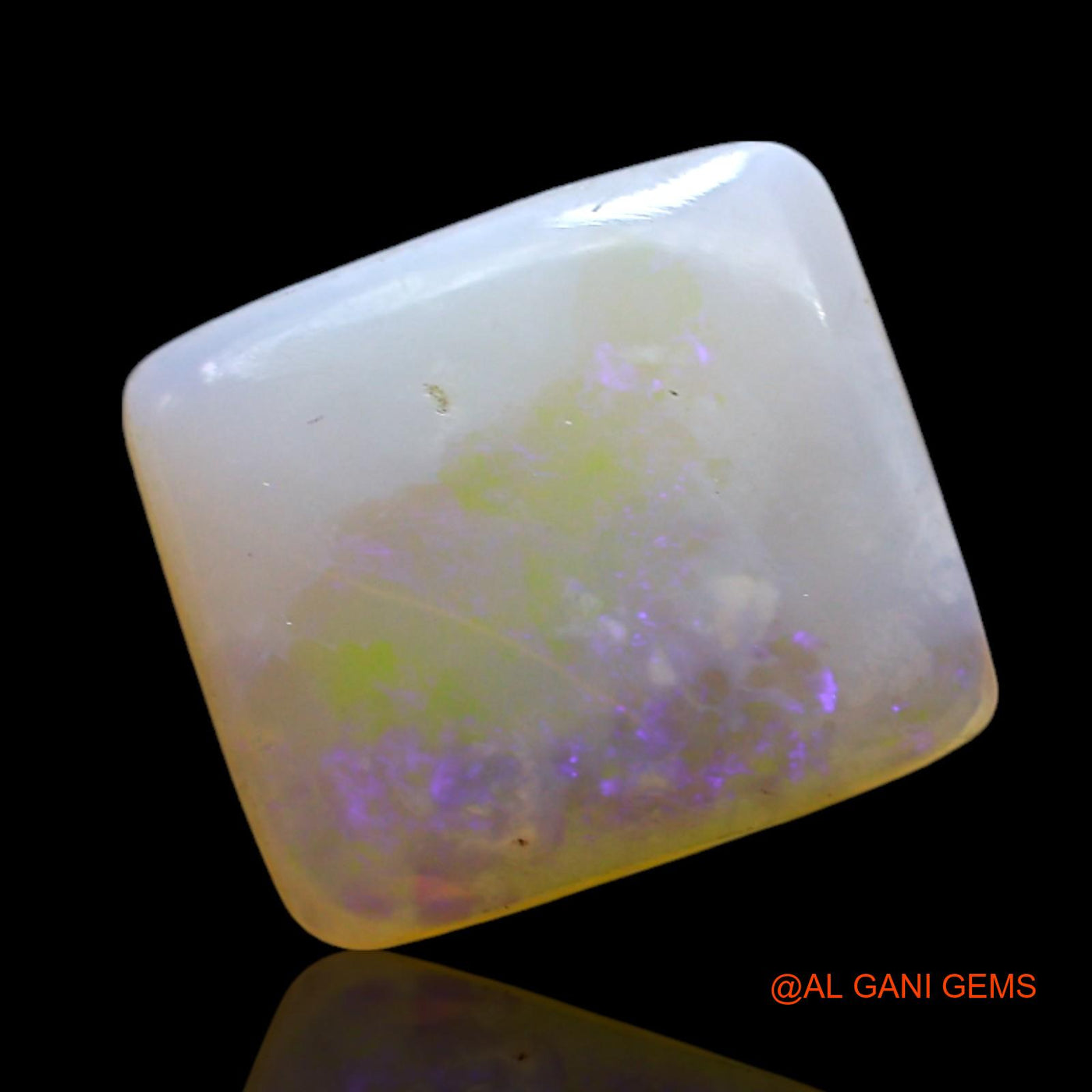 Natural Fire Opal Gemstone 2.00 Cts Loose Square Cabochon From Australia 11x10x2 mm AF-366