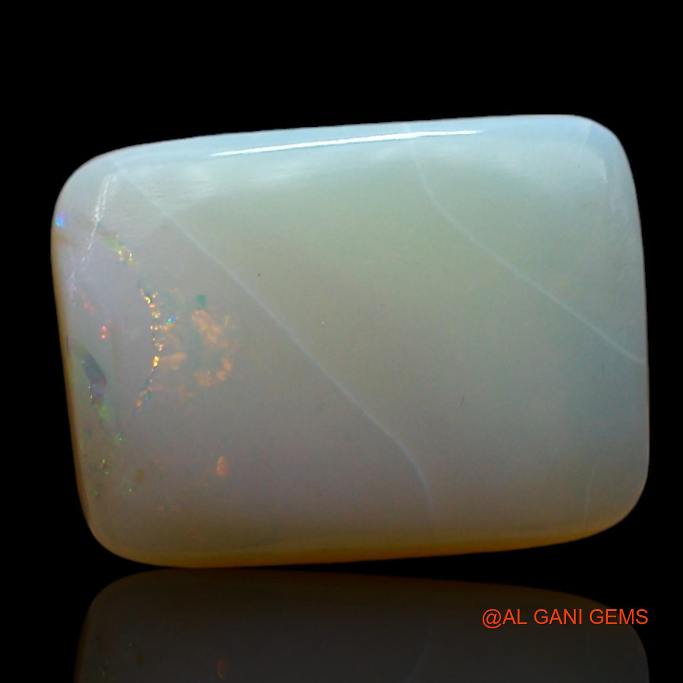 Natural Fire Opal Gemstone 3.00 Cts Loose Square Cabochon From Australia 12x9x3 mm AF-367