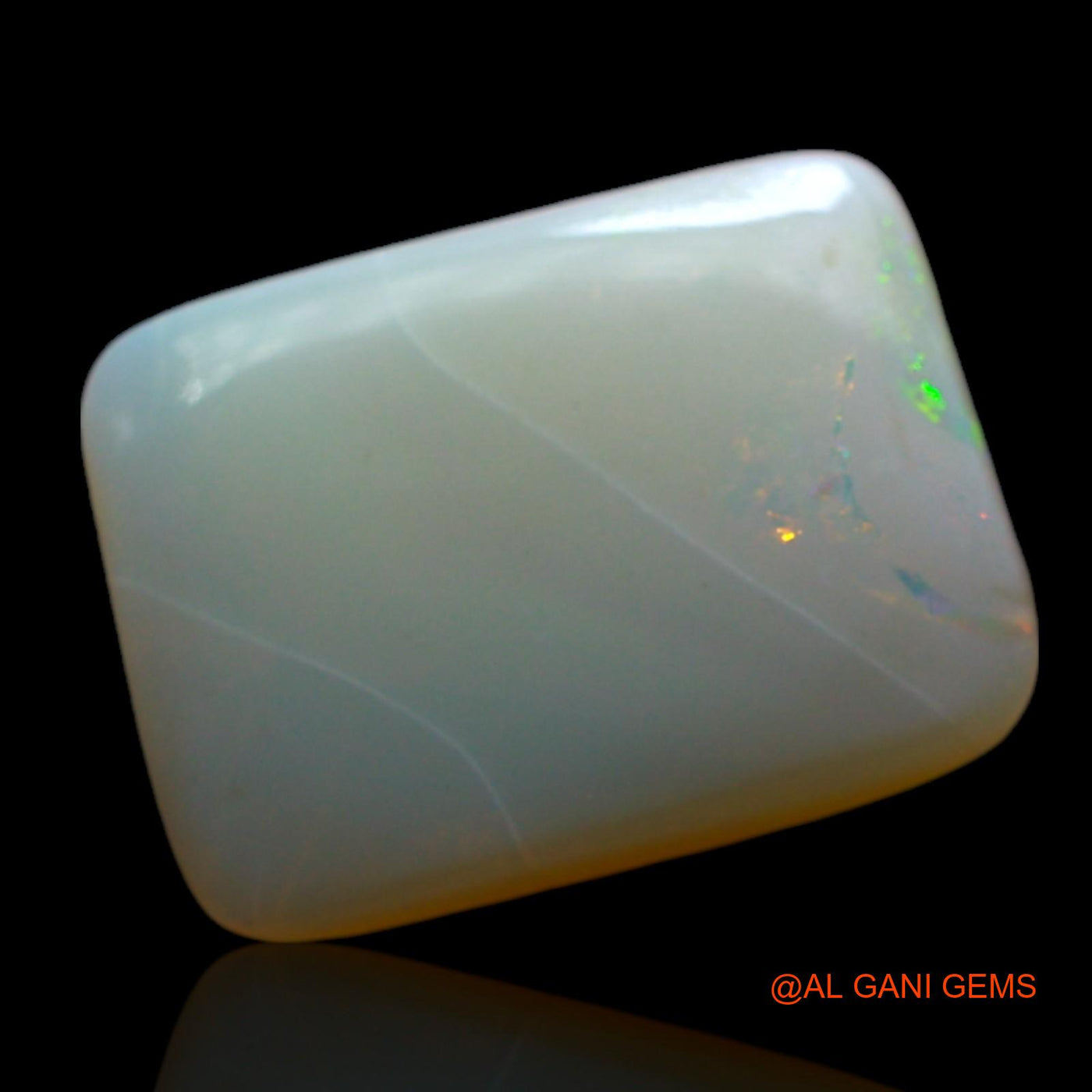 Natural Fire Opal Gemstone 3.00 Cts Loose Square Cabochon From Australia 12x9x3 mm AF-367