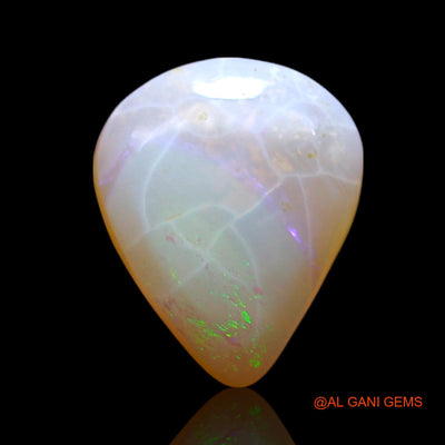 3.00 Cts Natural Australian Fire Opal Loose Gemstone Pear Cabochon 12x10x4 mm AF-368