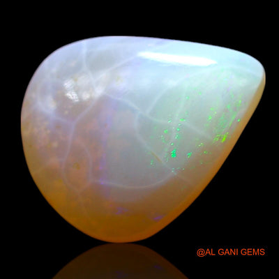 3.00 Cts Natural Australian Fire Opal Loose Gemstone Pear Cabochon 12x10x4 mm AF-368