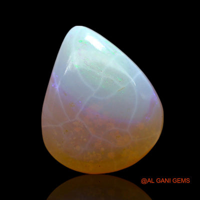 3.00 Cts Natural Australian Fire Opal Loose Gemstone Pear Cabochon 12x10x4 mm AF-368